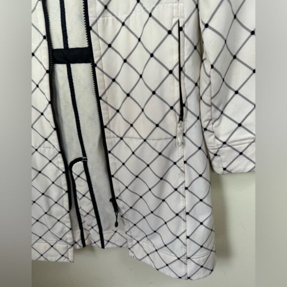 Lululemon RARE Apres Hood Coat Trench Check Jacket Light Water Resistant Zip 6 - Picture 5 of 15